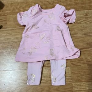 Pink and gold unicorn outfit